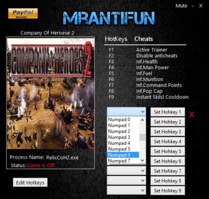 Company of Heroes Cheats & Trainers for PC .